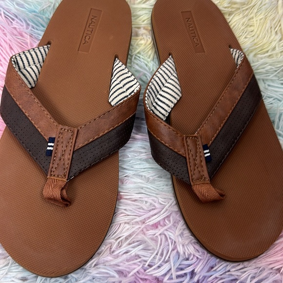 Nautica Simple Leisure Slip On Flip Flops Sandals M - Picture 3 of 4